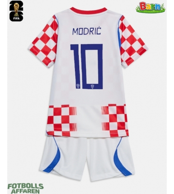 Kroatien Luka Modric #10 Hemmaställ Barn VM 2026 Kortärmad (+ Korta byxor)